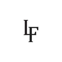 brief lf logo of icoon ontwerp vector