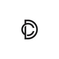 brief c en d logo of icoon ontwerp vector