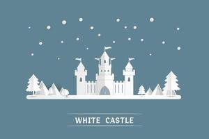 wit papier kasteel vector illustratie