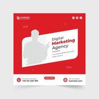 digitaal afzet sociaal media post vector met rood en geel kleuren. bedrijf afzet promotionele web banier ontwerp met creatief vormen. bedrijf advertentie poster sjabloon vector.