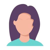 portret van een meisje. avatar voor sociaal netwerk. vector illustratie.