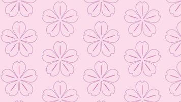 roze minimaal bloem behang vector