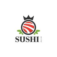 sushi koning kroon logo vector