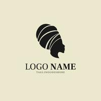 Afrikaanse cultuur vrouw silhouet logo vector