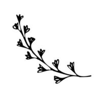 bloem botanisch planten. tekening stijl.logo icoon. vector