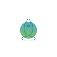 meditatie yoga logo sjabloon vector