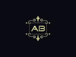 eerste ab logo icoon, uniek ab luxe brief logo ontwerp vector
