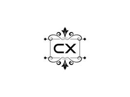 creatief cx logo afbeelding, monogram cx luxe brief ontwerp vector