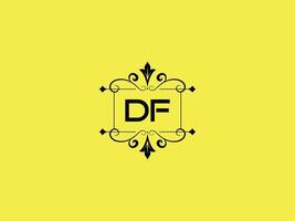 kleurrijk df logo icoon, minimalistische df luxe brief logo voorraad vector