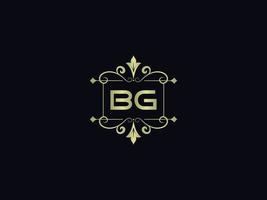 brief bg logo icoon, eerste bg luxe logo brief vector