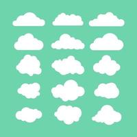 voorraad vector illustratie reeks van vlak wolken icoon