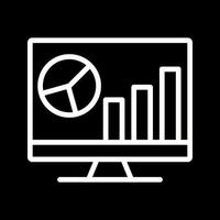 mooi diagram Aan computer vector lijn icoon