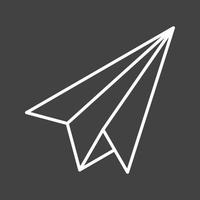 mooi papier vliegtuig lijn vector icoon