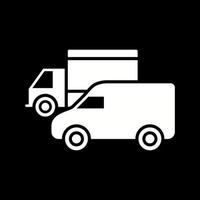geparkeerd vrachtwagens vector icoon