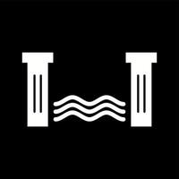 uniek water dam vector glyph icoon