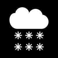 mooi sneeuwval glyph vector icoon