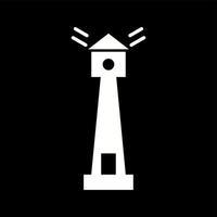 uniek vuurtoren vector glyph icoon