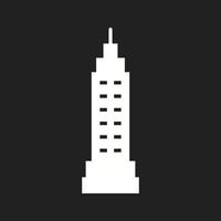 mooi uitkijktoren vector glyph icoon