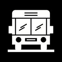 mooi school- bus glyph vector icoon