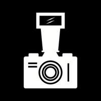 mooi oud video camera glyph vector icoon