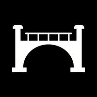 mooi brug glyph vector icoon