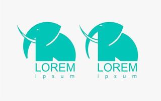 vlak teken symbool logotype groen olifant vector