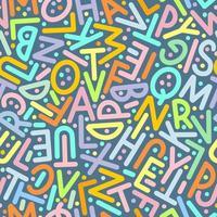 veelkleurig patroon van brieven van de Engels alfabet. vector
