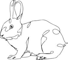 konijn lijn kunst vector illustratie
