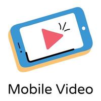 modieus mobiel video vector