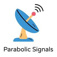 modieus parabolisch signalen vector