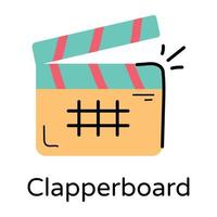 trendy clapperboard-concepten vector