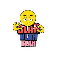 blah blah blah t-shirt ontwerp vector