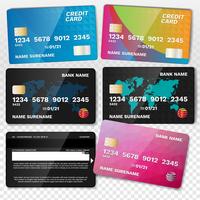Realistische creditcard set