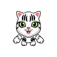 schattig Amerikaans kort haar- kat tekenfilm vliegend vector