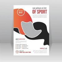 sport, spel wedstrijd folder, poster sjabloon vector