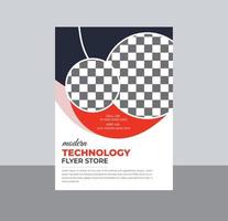 modern digitaal technologie folder, poster sjabloon ontwerp vector
