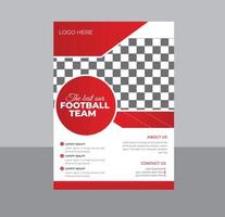 sport- Amerikaans voetbal toernooi wedstrijd folder, opleiding poster sjabloon vector