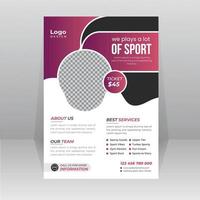 sport, spel wedstrijd folder, poster sjabloon vector