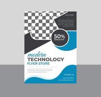 modern digitaal technologie folder, poster sjabloon ontwerp vector