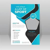 sport, spel wedstrijd folder, poster sjabloon vector