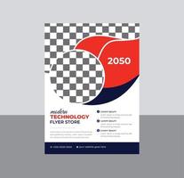 modern digitaal technologie folder, poster sjabloon ontwerp vector