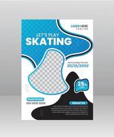 het schaatsen sport- folder poster sjabloon vector