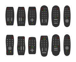 Remote Control of Tv Remote Icons vector