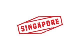 Singapore postzegel rubber met grunge stijl Aan wit achtergrond vector