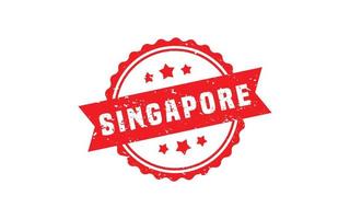 Singapore postzegel rubber met grunge stijl Aan wit achtergrond vector