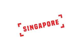 Singapore postzegel rubber met grunge stijl Aan wit achtergrond vector