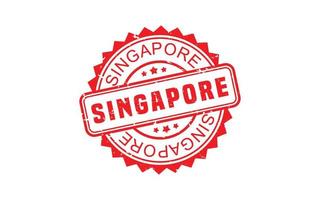 Singapore postzegel rubber met grunge stijl Aan wit achtergrond vector