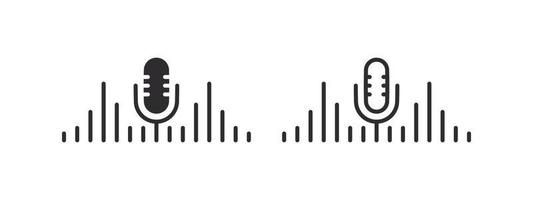 podcast logo concept. podcast of radio logo. microfoon teken. vector illustratie