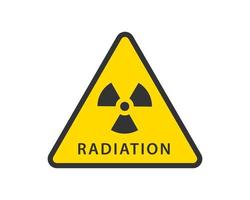 straling icoon vector. waarschuwing radioactief teken Gevaar symbool. vector