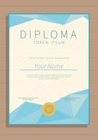 Gratis verticale diploma sjabloon illustratie vector